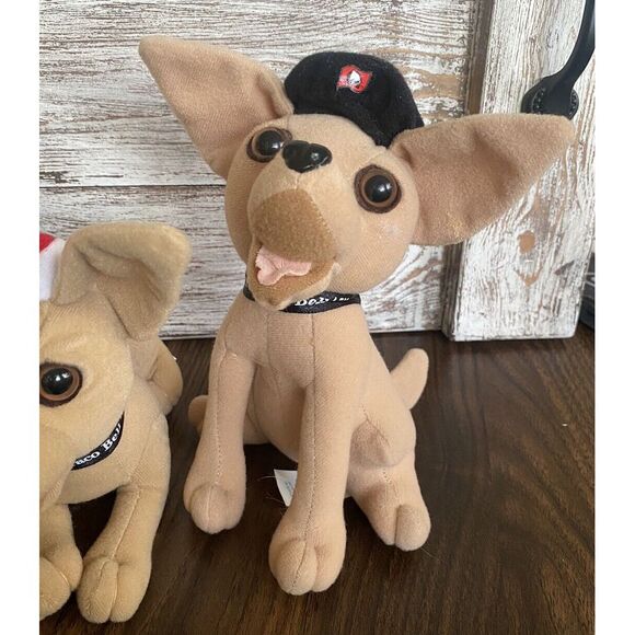 Vintage Taco Bell Chihuahua Dog Plush Stuffed Animal Lot of 3 DO NOT TALK - Picture 4 of 7